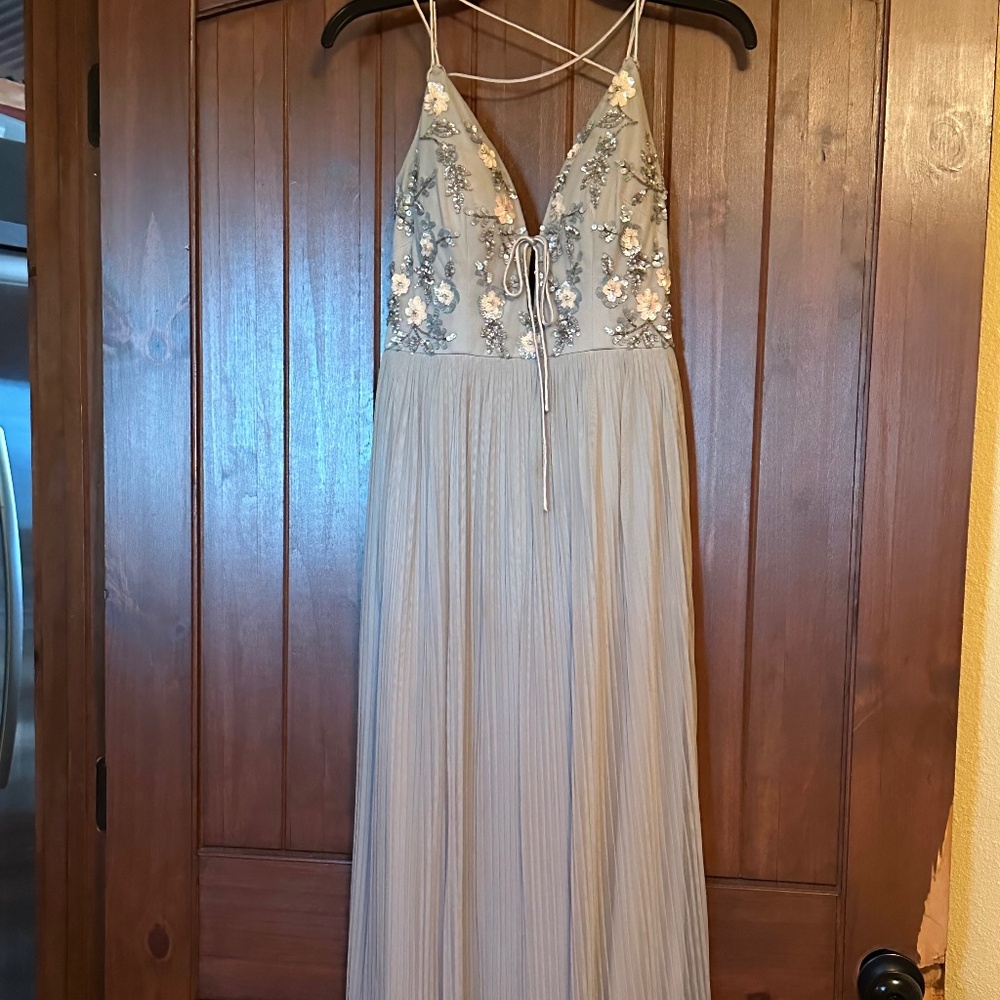 Ganni Bini- gray pleated dress